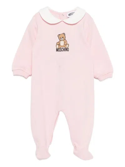 Moschino Babies' Teddy Bear-print Pajamas In Pink