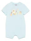 Moschino Teddy Bear-print Romper In Blue