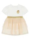 Moschino Teddy Bear-print Ruffle Dress In White