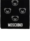 Moschino Teddy Bear-print Scarf In Black