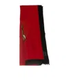 Moschino Teddy Bear Print Scarf In Red