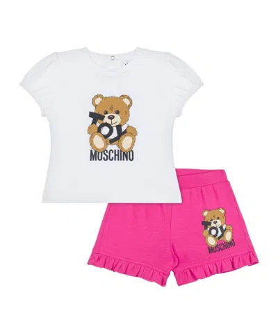 Moschino Teddy Bear-print Short Set In White