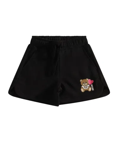 Moschino Teddy Bear-print Shorts In Black