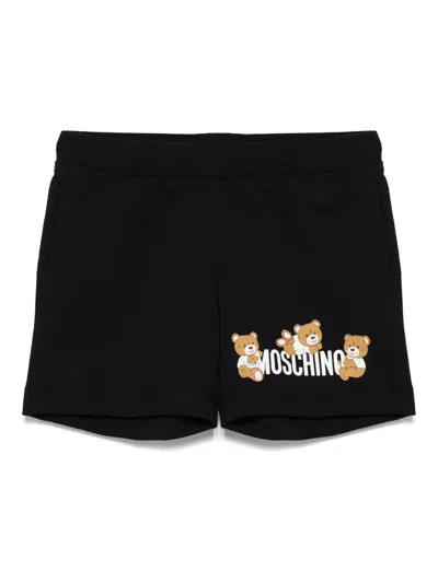 Moschino Babies' Teddy Bear-print Shorts In Black