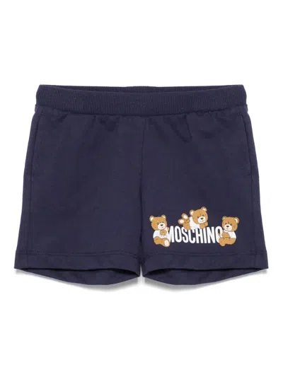 Moschino Babies' Teddy Bear-print Shorts In Blue