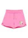 Moschino Teddy Bear-print Shorts In Pink