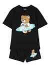 Moschino Teddy Bear-print Shorts Set In Black