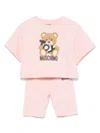 Moschino Teddy Bear-print Shorts Set In Pink