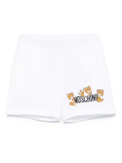 Moschino Babies' Teddy Bear-print Shorts In White