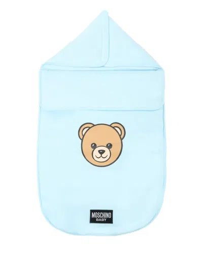 Moschino Teddy Bear-print Sleeping Bag In Blue