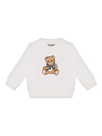 Moschino Babies' Teddy Bear-print Sweatshirt In White