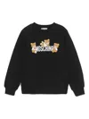 Moschino Teddy Bear-print Sweatshirt In Black