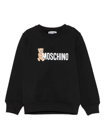 Moschino Kids' Teddy Bear-print Sweatshirt In Black