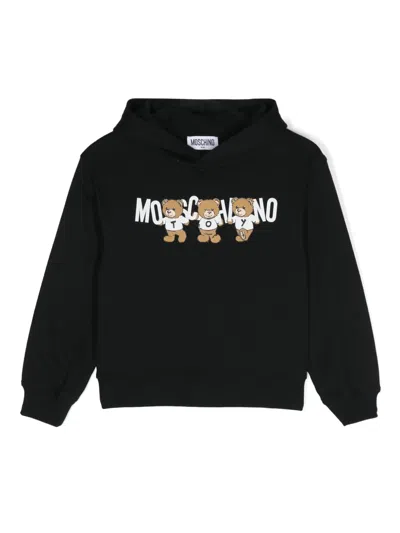 Moschino Kids' Teddy Bear-print Sweatshirt In Black