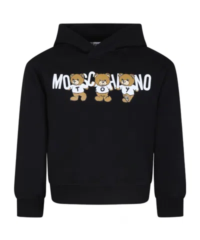 Moschino Kids' Teddy Bear-print Sweatshirt In Black
