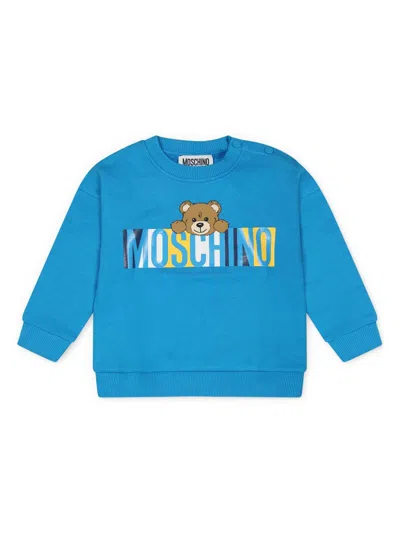 Moschino Babies' Teddy Bear-print Sweatshirt In Blau