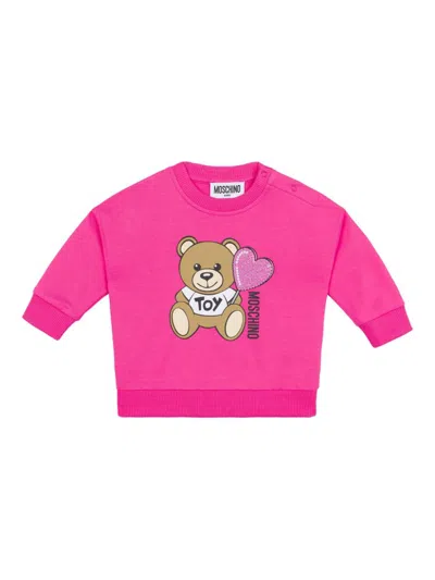Moschino Babies' Teddy Bear-print Sweatshirt In Pink
