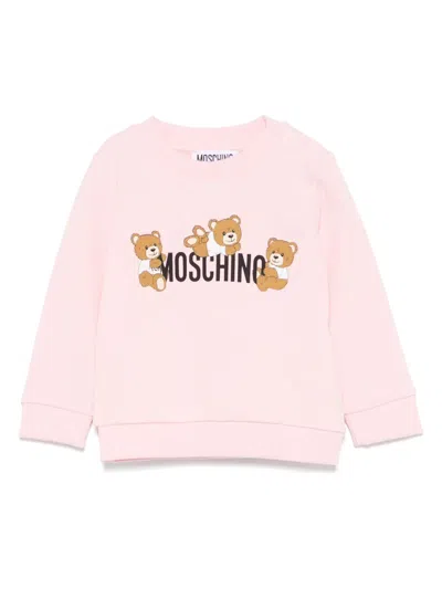Moschino Babies' Teddy Bear-print Sweatshirt In Pink