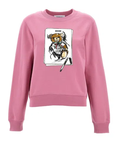 MOSCHINO MOSCHINO GRAPHIC PRINTED CREWNECK SWEATSHIRT