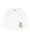 Moschino Sweatshirt Mit Teddy-print In Weiss