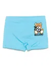 Moschino Teddy Bear-print Swim Trunks In Blue