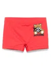 Moschino Teddy Bear-print Swim Trunks In Red