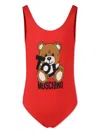 Moschino Teddy Bear-print Swimsuit In Red
