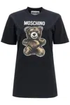 Moschino Oversized Crew Neck T-shirt Dress With Graphic Print