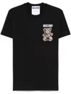 Moschino Black Cotton T-shirt With Bear Print