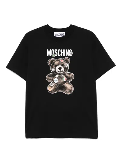 Moschino Teddy Bear-print T-shirt In Black
