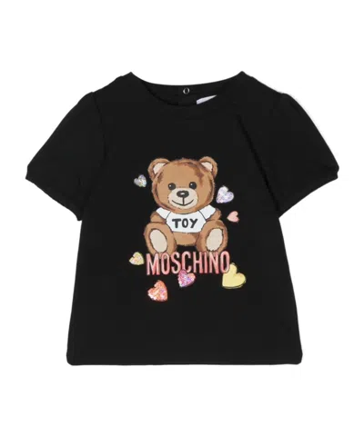 Moschino Babies' Teddy Bear-print T-shirt In Black