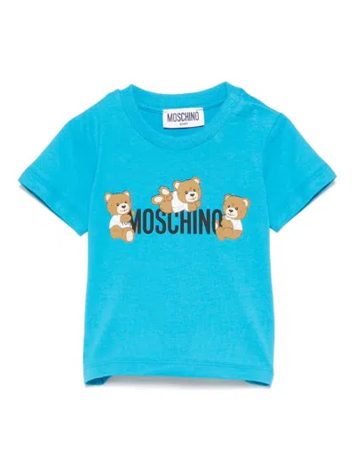 Moschino Babies' Teddy Bear-print T-shirt In Blue