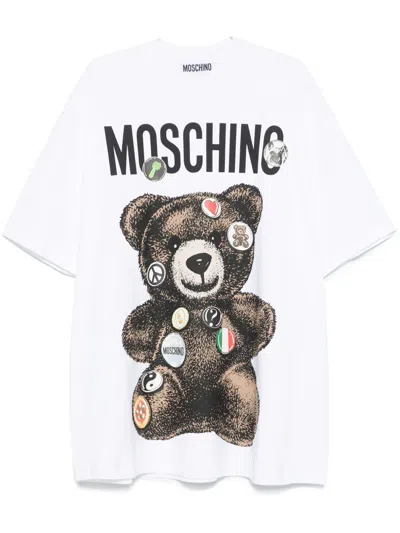 Moschino Teddy Bear-print T-shirt Dress In White
