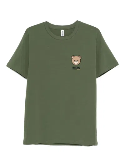 Moschino Teddy Bear Print T-shirt In Green