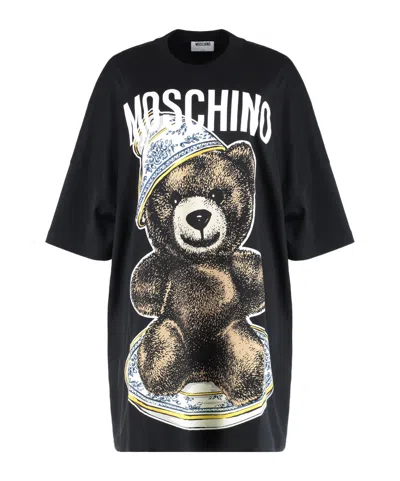 MOSCHINO TEDDY BEAR PRINT T-SHIRT MINI DRESS