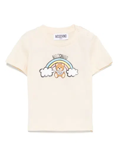 Moschino Babies' Teddy Bear-print T-shirt In Neutrals