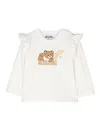 Moschino T-shirt With Print In Neutrals