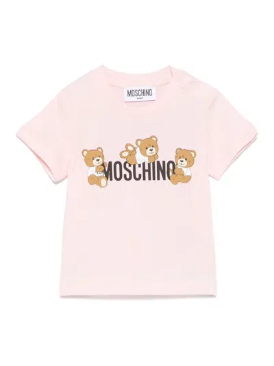 Moschino Babies' Teddy Bear-print T-shirt In Pink