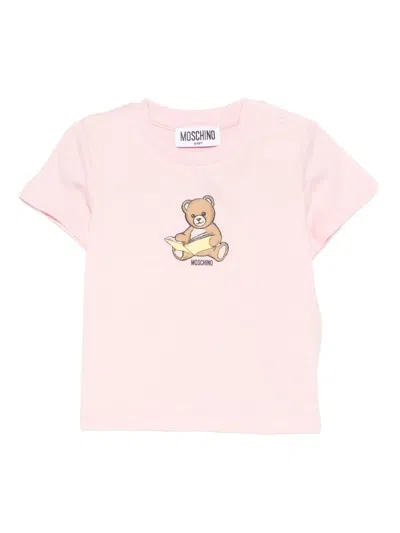 Moschino Babies' Teddy Bear-print T-shirt In Pink
