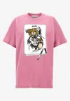 Moschino Printed T-shirt In Pink
