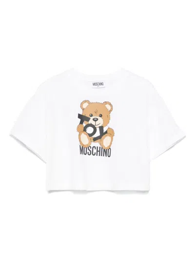 Moschino Kids' Teddy Bear-print T-shirt In White