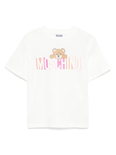 Moschino Kids' Teddy Bear-print T-shirt In White