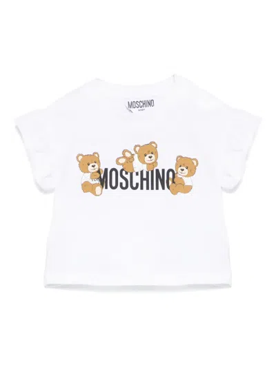 Moschino Babies' Teddy Bear-print T-shirt In White