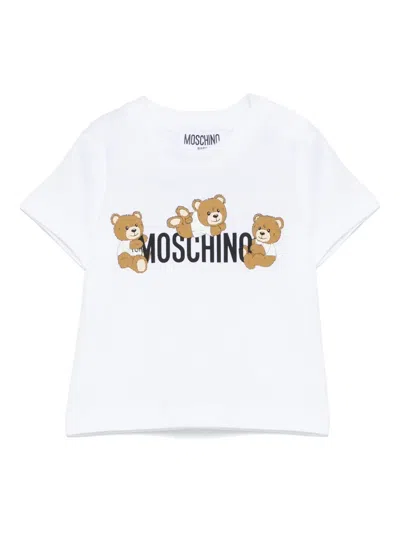 Moschino Babies' Teddy Bear-print T-shirt In White