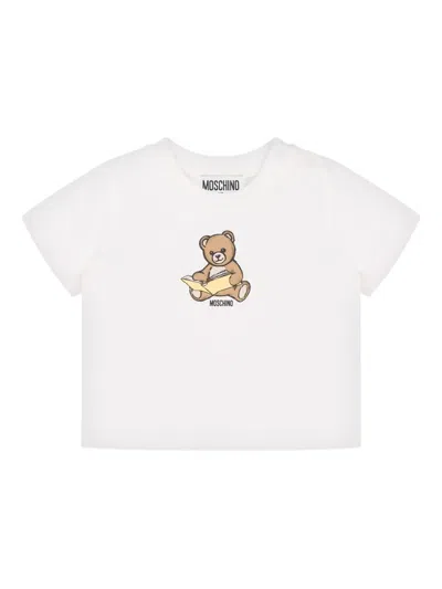 Moschino Babies' Teddy Bear-print T-shirt In White