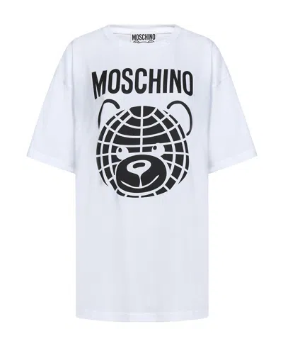 Moschino Teddy Bear Print T-shirt In White