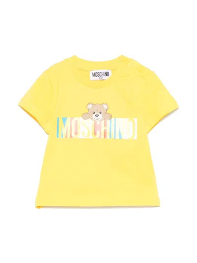 Moschino Babies' Teddy Bear-print T-shirt In Yellow