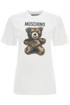 Moschino Teddy Bear Print Crewneck T-shirt In White