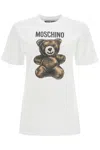 Moschino Teddy Bear Print Crewneck T-shirt In White