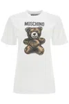 Moschino Teddy Bear Print Crewneck T-shirt In White